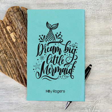Custom Journal, Cute Journal, Dream Big Little Mermaid Personalized Journal "Milly Rogers"