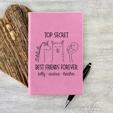Custom Journal, Cute Journal, Personalized Journal "Best Friends Forever"
