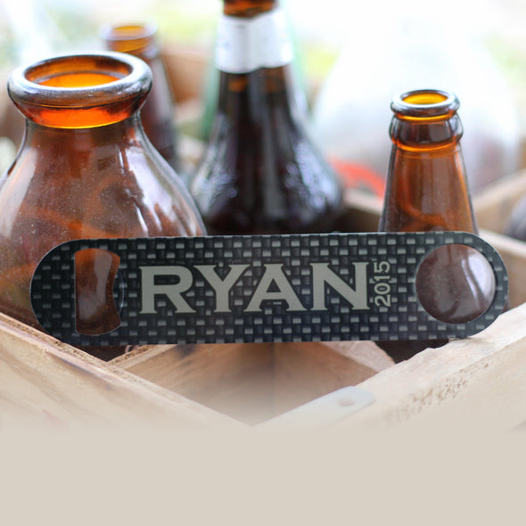 Personalized Bottle Opener - "Ryan Metallic"