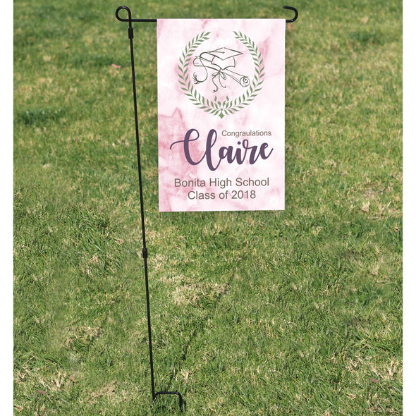 Custom Garden Flag, Graduation Flag, Grad Flag - "Claire"