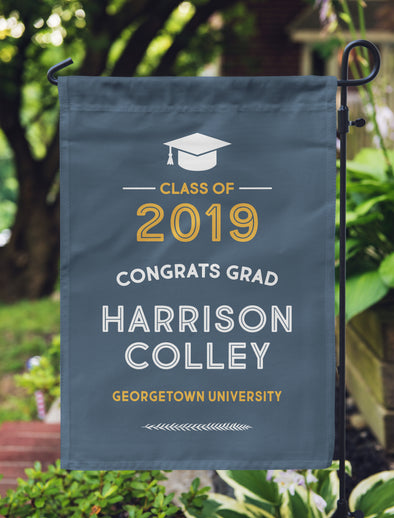 Graduation Flag, Grad Flag, Personalized Garden Flag "Harrison Colley"