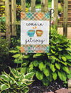 Autumn Garden Flag,  Come in Get Cozy, Custom Garden Flag for Fall, Personalized Fall Flag