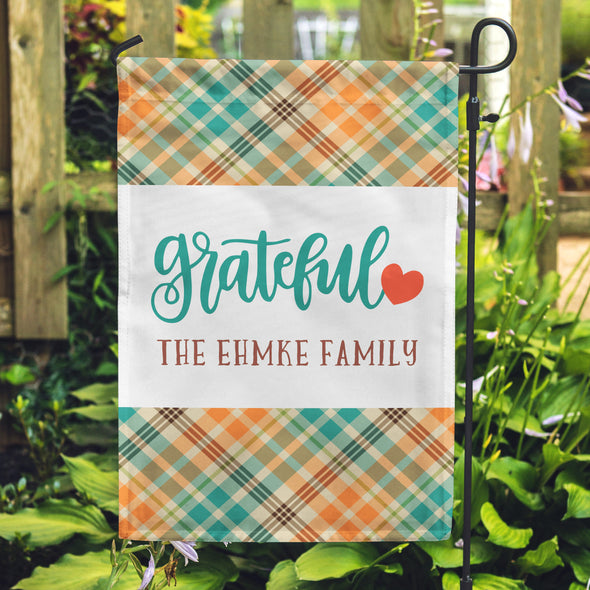Personalized Family Flags, Grateful Flags, Patterned Flags, Plaid Flags, Yard Flags