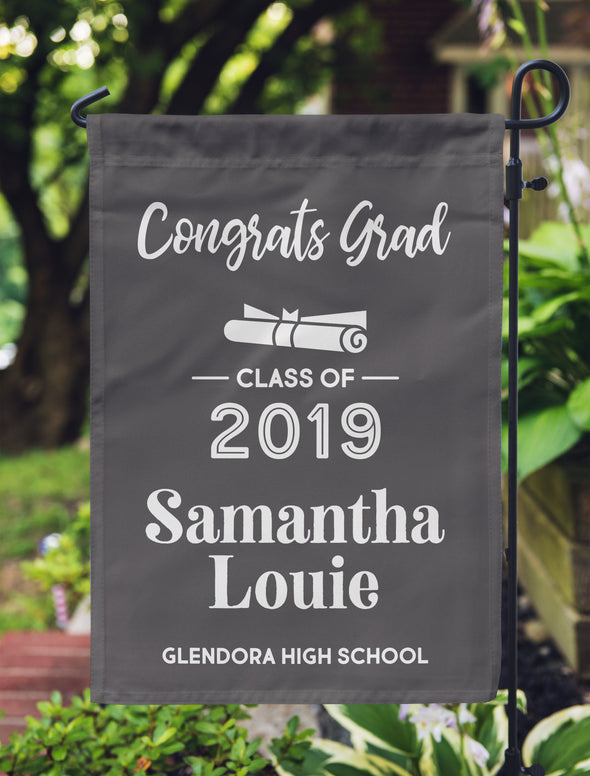 Graduation Flag, Grad Flag, Personalized Garden Flag "Samantha Louie"
