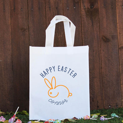 Happy Easter Treat Bag - Orange Rabbit