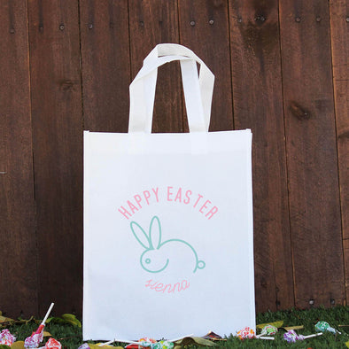 Happy Easter Treat Bag - Mint Rabbit