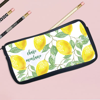 Personalized Pencil Case Lemons