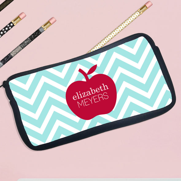 Personalized Pencil Case Apple In Middle