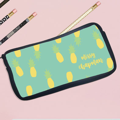 Personalized Pencil Case Water Pine Apples