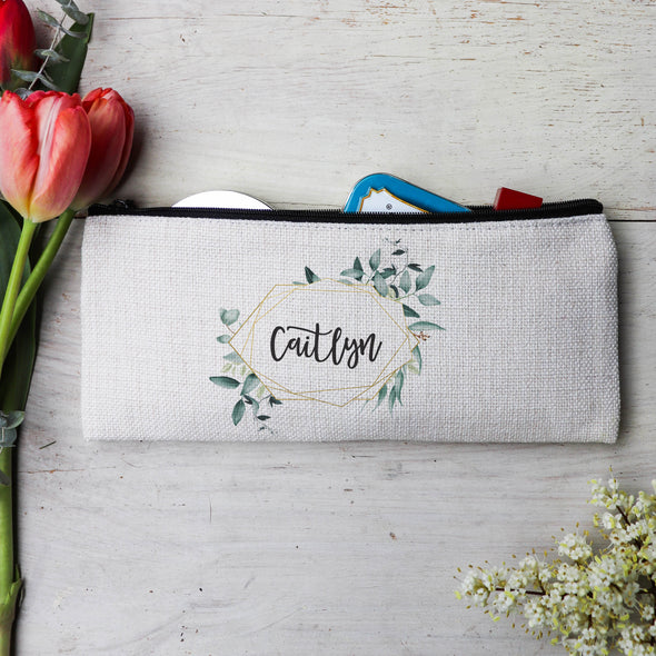 Personalized Makeup Bag, Custom Coin Purse, Bridesmaid Gifts "Caitlyn"