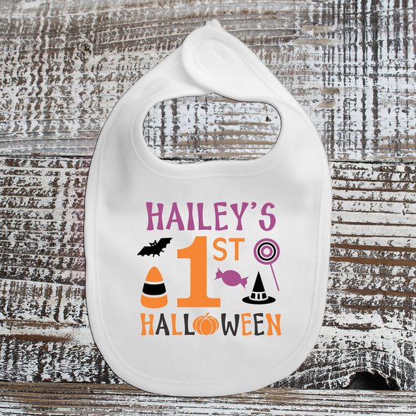 Baby Bib - Hailey's First Halloween