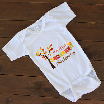 Baby Onesie - "Personalized Name Thanksgiving"