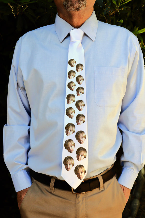 Photo Tie, Father's Day Tie, Dad Tie, Custom Tie, Personalized Tie "Face Only"