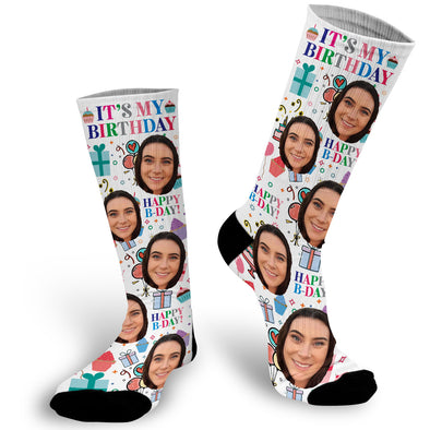 Custom Face Birthday Socks, Photo Socks for Birthday, Happy Birthday Photo Socks, Face Socks, Picture on Socks