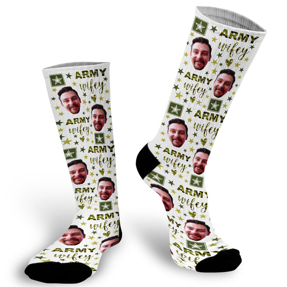 Army Socks, Military Socks, Photo socks for Military, Army Mom Socks, Face Socks, Picture on Socks