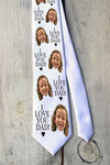 Photo Tie, Father's Day Tie, Dad Tie, Custom Tie, Personalized Tie "I Love You Dad"