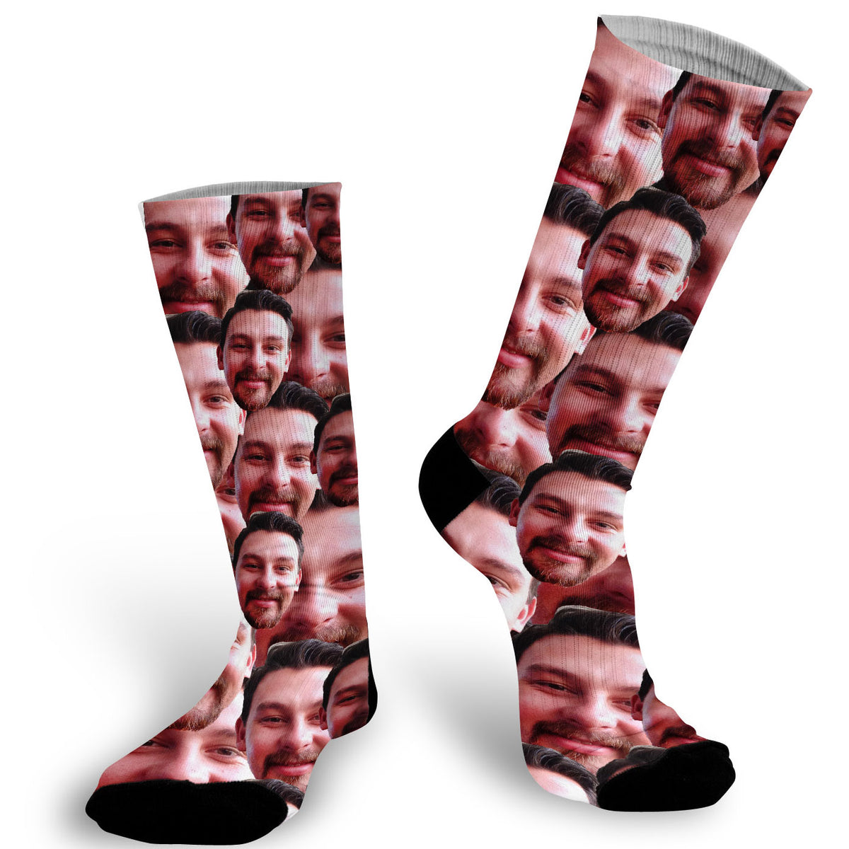 Socks with Faces on Them - Overlapping Photo Design – Stamp Out