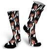 zebra, zebra stripes, animal print, photo sock, photo socks, custom photo socks, face sock, face socks, funny socks, picture on sock, stocking stuffer