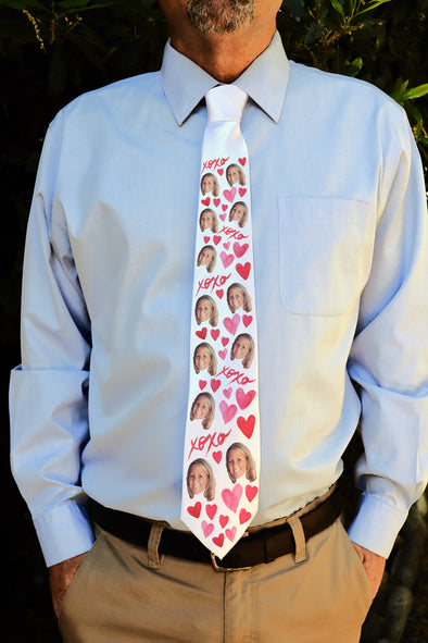 Photo Tie, Father's Day Tie, Dad Tie, Custom Tie, Personalized Tie "XoXo"