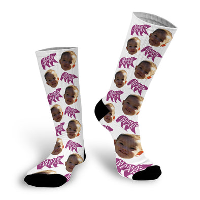Mama Bear Socks, Mother's Day Socks, Photo socks for Mother's Day "Mama Bear"