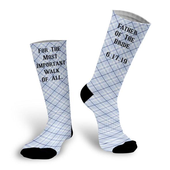 Wedding Socks, Father of the Bride Socks, Gift for Father of Bride