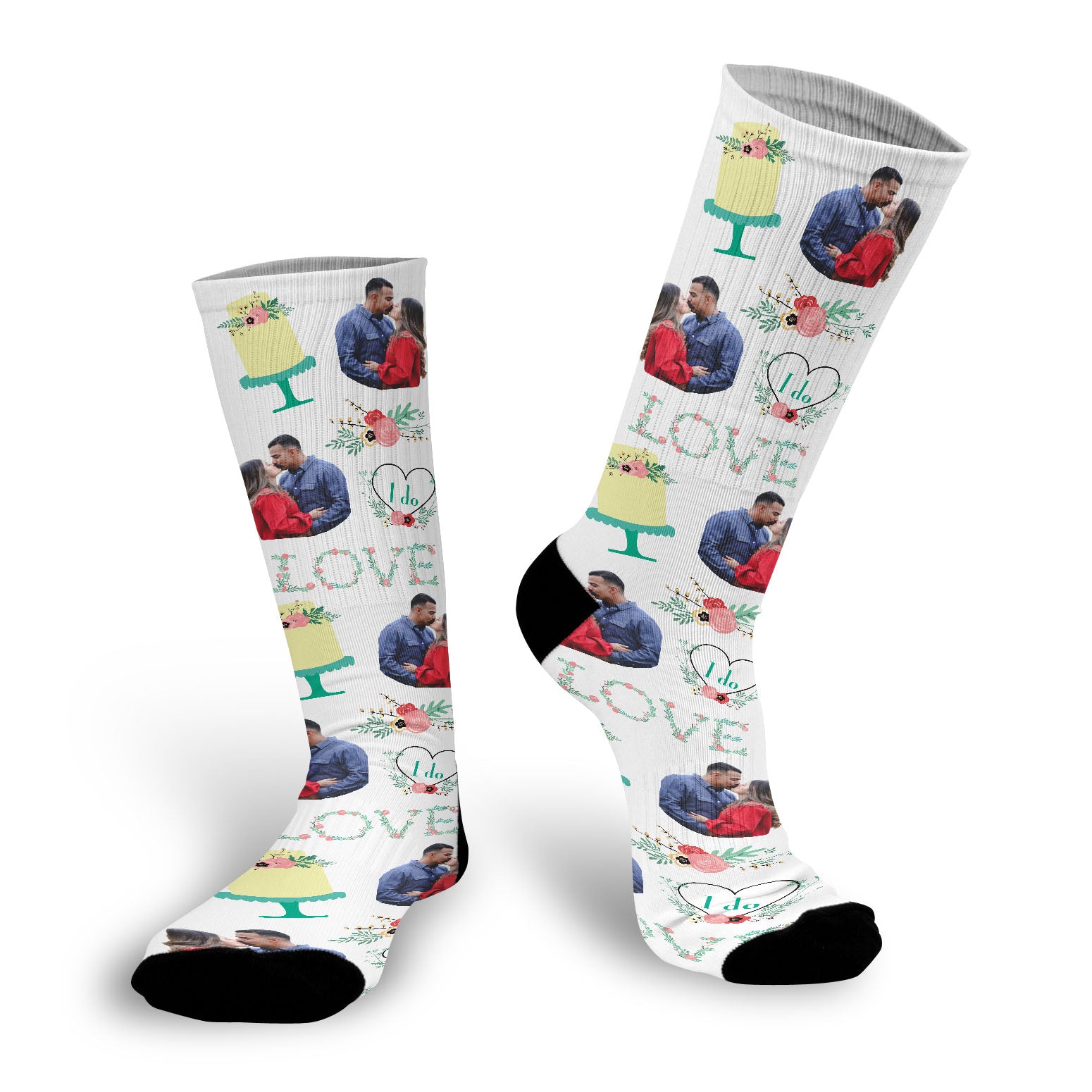 Custom Photo Socks, Wedding Socks, Newlyweds, Engagement, Funny Socks Custom Photo Socks, Wedding Socks, Newlyweds, Engagement, Funny Socks