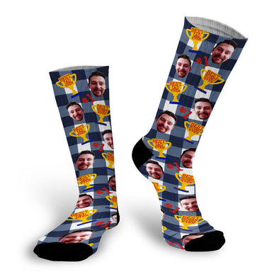Father's Day Face Socks, Father's Day Socks, Dad Socks, Custom Face Socks, Photo Socks "Best Dad & Hubby"