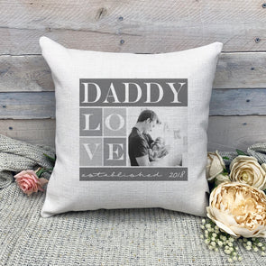 Custom Daddy Pillowcase, Custom Photo Pillowcase, Picture Pillowcase, Linen Pillowcase, Personalized Photo Pillowcase, Custom Pillow Cover