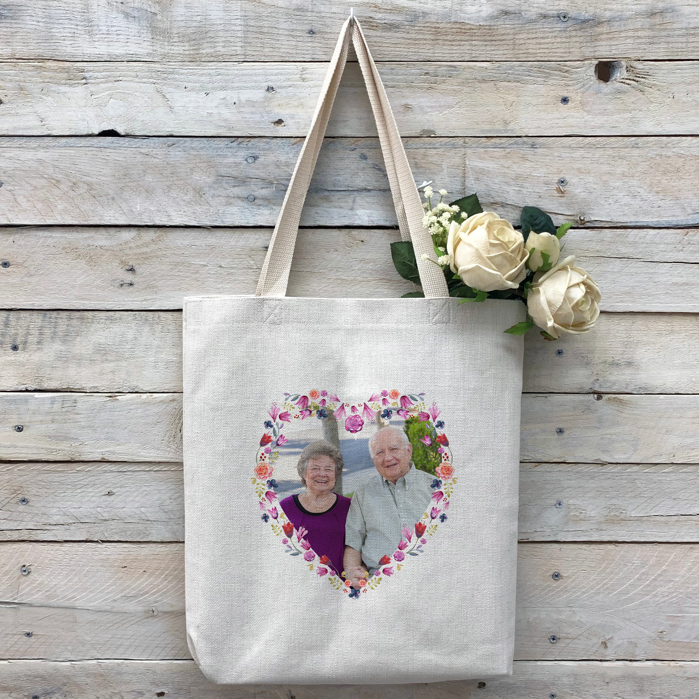 Personalized Tote Bag with Name & Heart