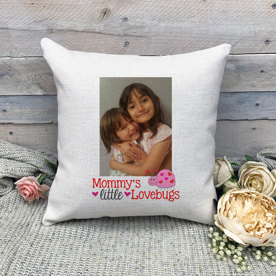 Mommy's Lovebug Pillowcase, Custom Photo Pillowcase, Mother's Day, Valentine Pillowcase, Linen Pillowcase, Personalized Photo Pillowcase, Picture Pillowcase, Custom Pillow Cover
