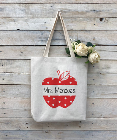 Custom Teacher Tote Bag, Teacher Bag, Personalized Tote Bag "Mrs Mendoza"
