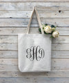 Custom Monogram Tote Bag, Linen Bag, Personalized Tote Bag "GHD"