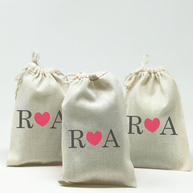 Personalized Favor Bags With Initials