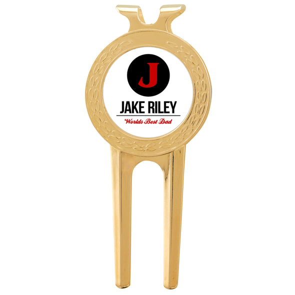 Personalized Name And Initial Golf Divot Tool Ball Marker