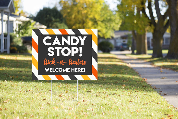 CANDY STOP! YARD SIGN