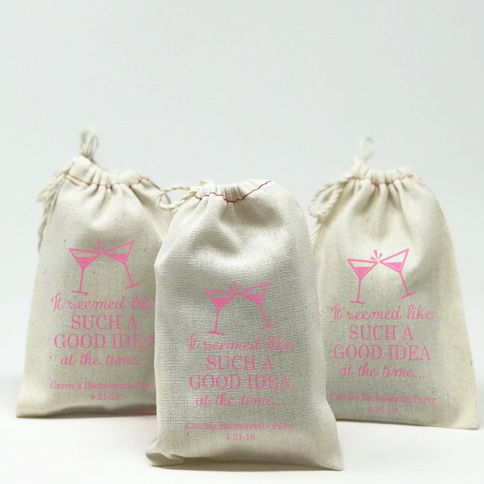 Custom Printed Muslin Gift Bags (Set of 25)