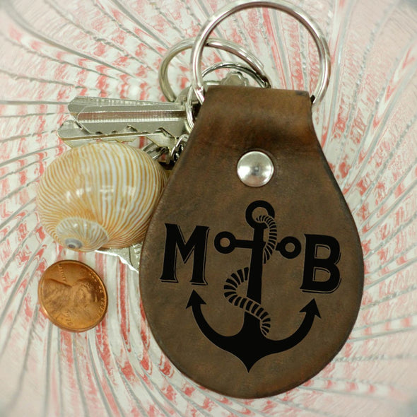 Personalized Engraved Key Chain - "Anchor"