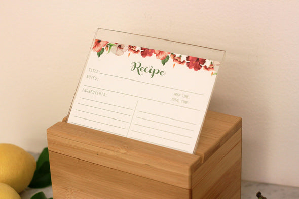 Custom Engraved Recipe Box, Personalized Recipe Box, "Gonzales"