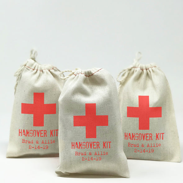 Personalized Hangover Kit Favor Bags