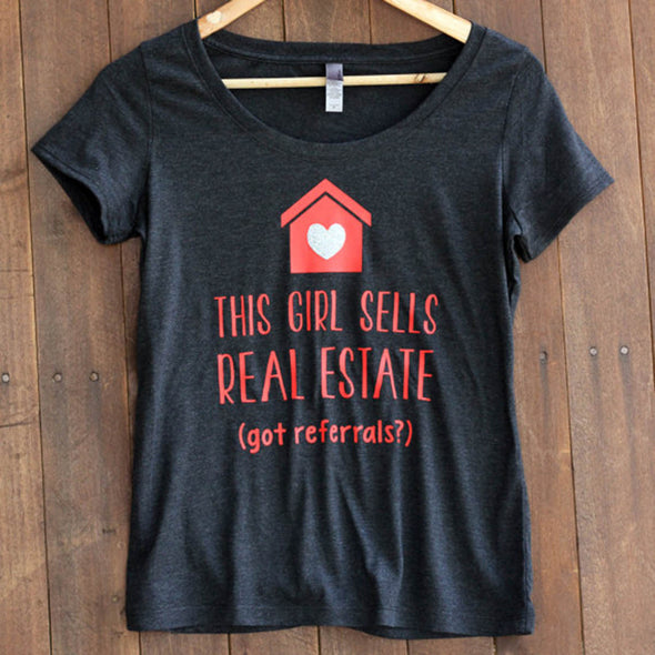 Women's Graphic Tee "This Girl Sells Real Estate"