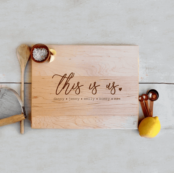 Custom Maple Cutting Board, "This is Us"