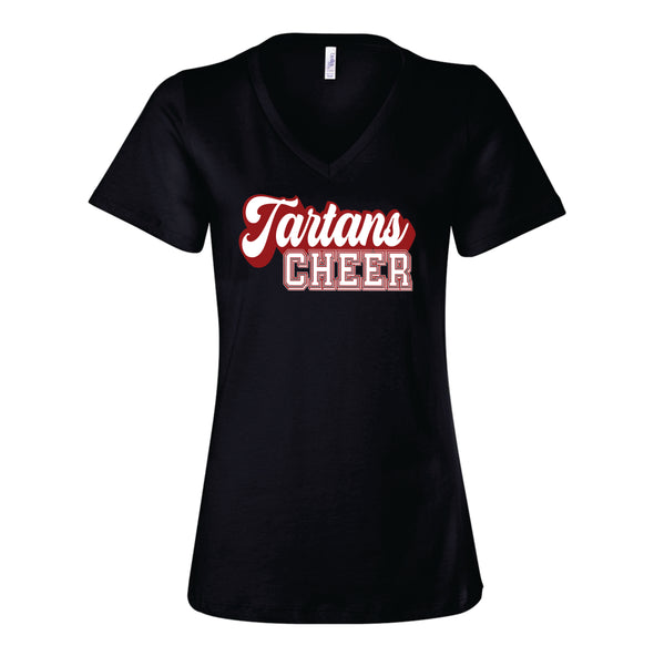 Tartans Cheer V-neck Shirt Black, Red or White