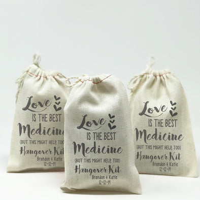 Love Is The Best Medicine Wedding Hangover Kit