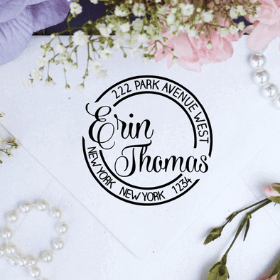 Return Address Stamp- "Erin Thomas"