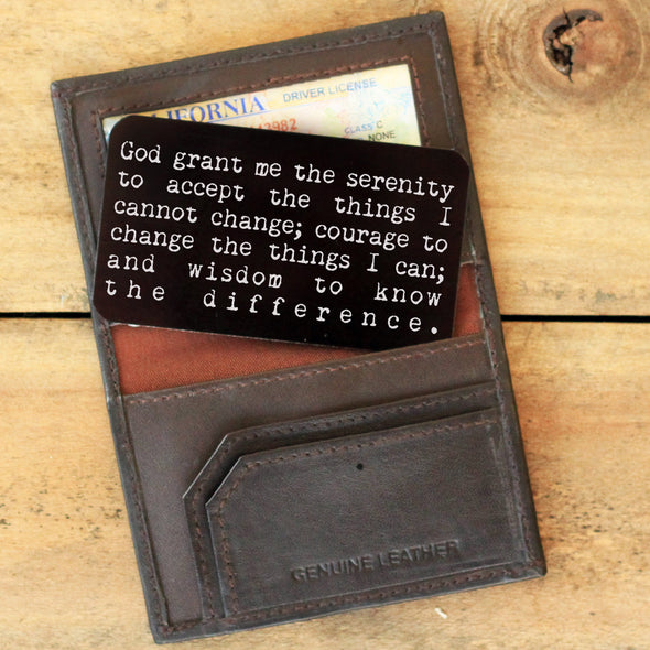Wallet Note Insert - God Grant Me The Serenity